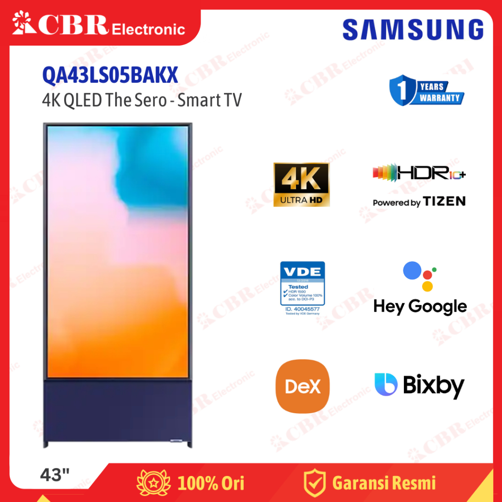 TV Samsung 43 Inch QLED The Sero QA43LS05BAKX - Smart TV