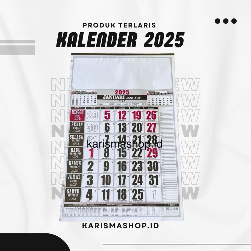 

[READY STOCK] Kalender 2025 Polos Ukuran Standart Termurah dan Berkualitas!