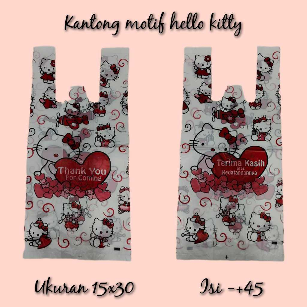 Kresek Hd Kitty Kecil (15cm) Motif Plastik Olshop Kantong Hello Kitty Hellokitty Plastik kecil