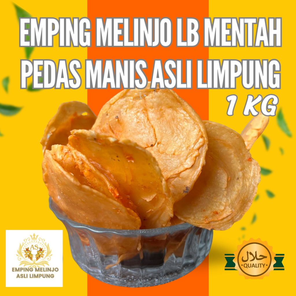 

Emping Melinjo LB Mentah Pedas Manis Asli Limpung 1 KG