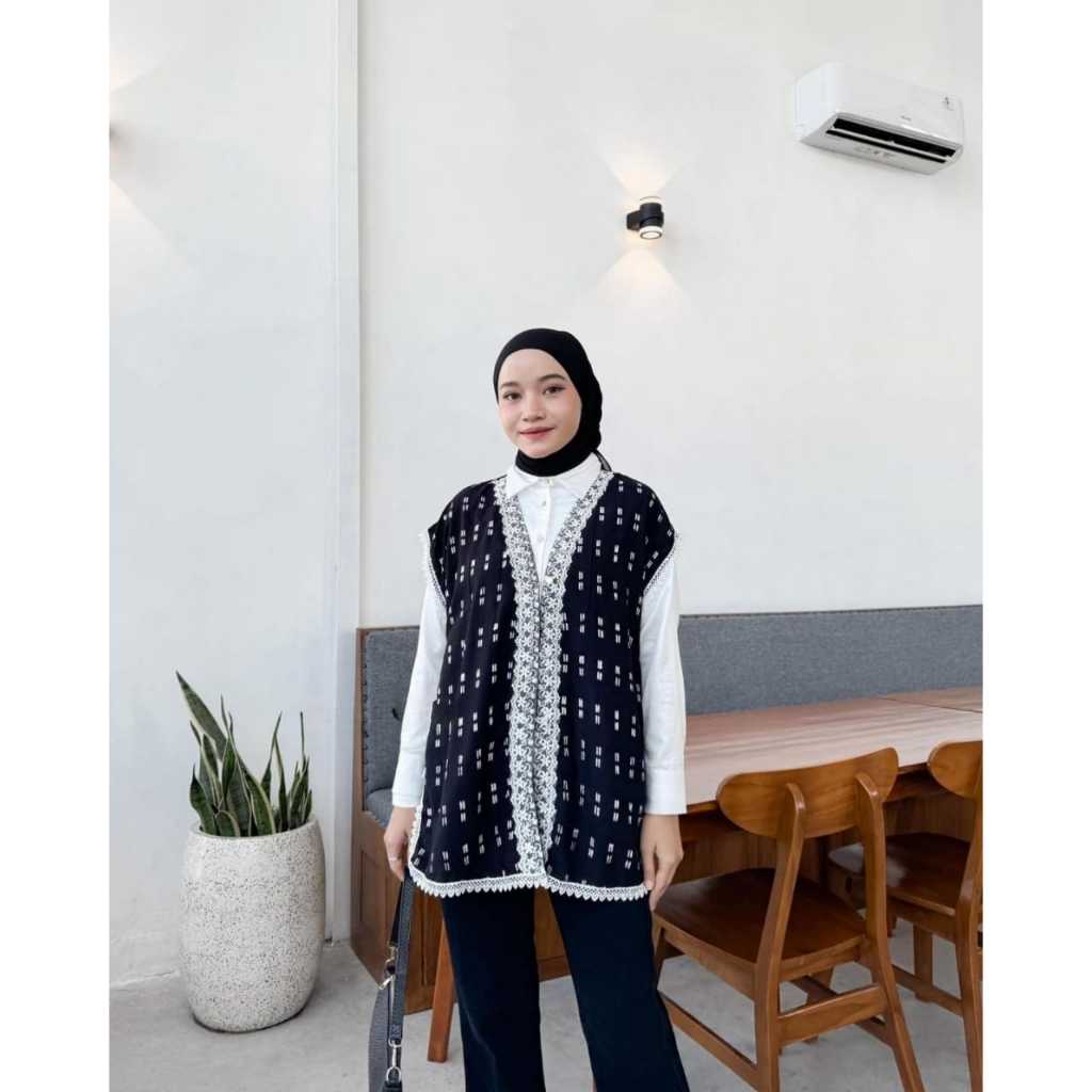 vest Batik renda / vest kondangan / Vest Batik