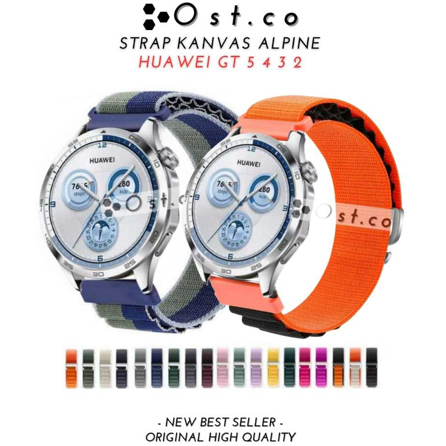 Strap Kanvas Huawei GT  6 / 5 / 4 / 3 / 2 Tali Huawei Watch GT 5 46mm GT 5 6 PRO GT 4 Strap Huawei G