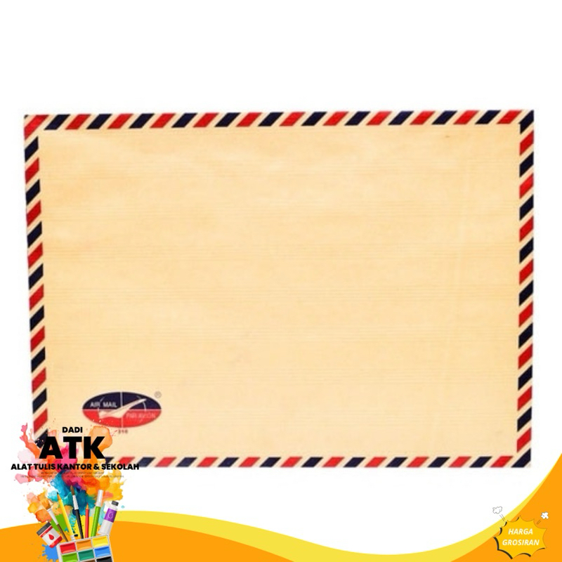 

Airmail Amplop Coklat Folio Tali 1 box isi 100 lembar