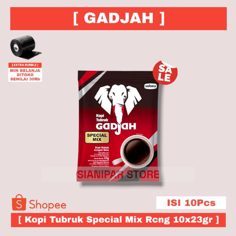 

GADJAH KOPI TUBRUK SPECIAL MIX RCG 10x23g