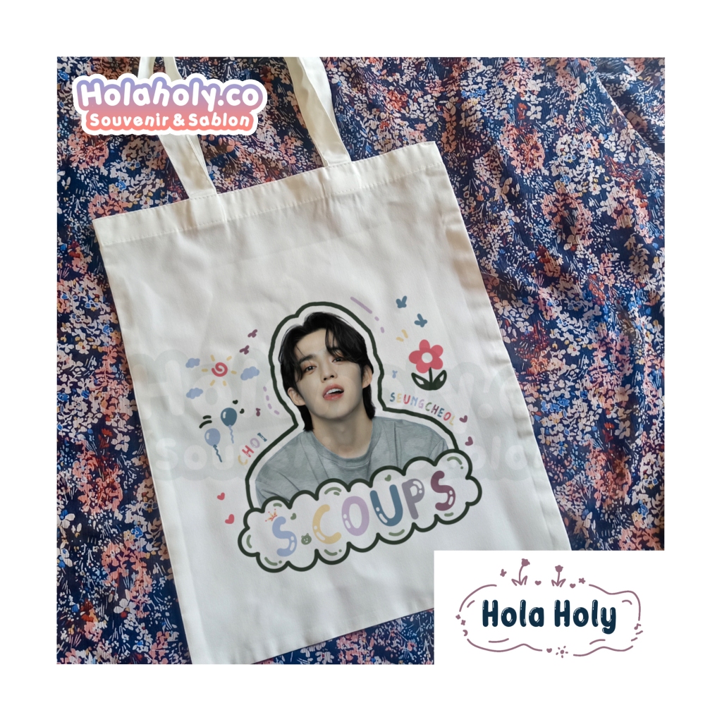 Tas Totebag SEVENTEEN Kanvas FOTO Gemes KPOP Fankit Seventeen [READY] Gift Kado Kpop Korea