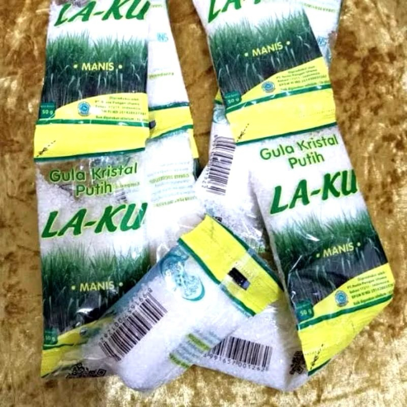 

Gula Pasir Laku 50 gram renceng isi 10 sachet expired 12-2027