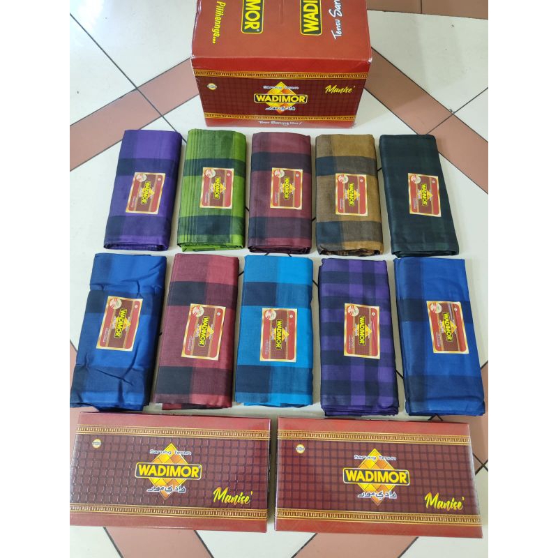 SARUNG WADIMOR MURAH MOTIF KOTAK MANISE SARUNG TENUN DEWASA PRIA