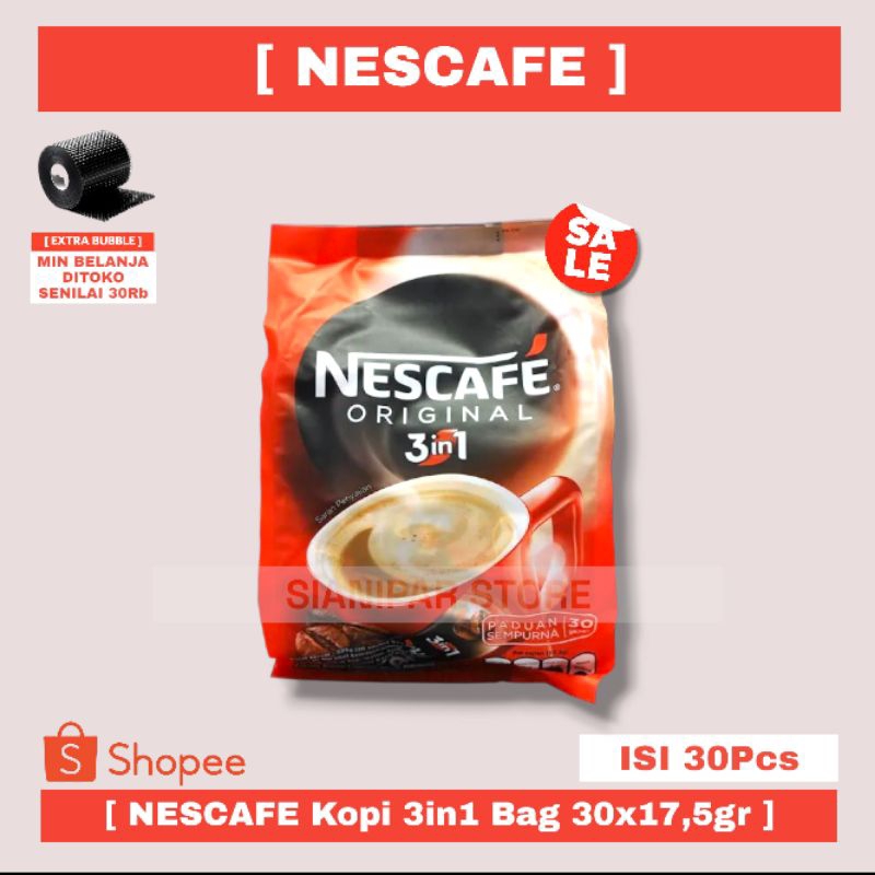 

NESCAFE Kopi Instant 3in1 Bag 30x17,5gr