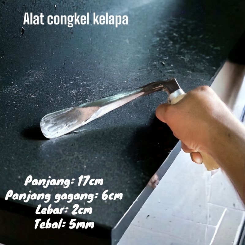 ALAT CONGKEL KELAPA MUDA/TUA ALAT MEMPERMUDAH PENCONGKELAN KELAPA TERBUAT DARI BAJA ASLI TEMPA BAKAR
