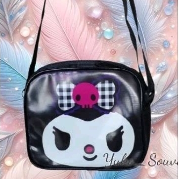 Tas Selempang Anak Perempuan Gambar Kuromi Tas Kurumi Anak Ukuran Kecil Bahan Tebal Tas Selempang Ku