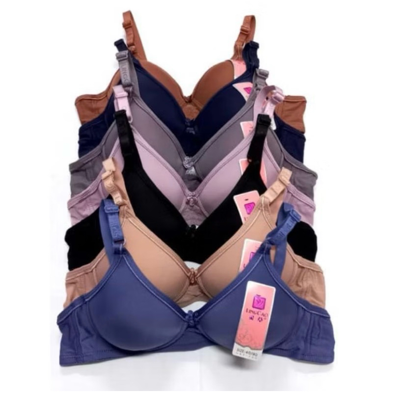 Bra BH Wanita LingCao LingCau Kaitan 2 Busa Tipis Cup A5(Cup Kecil) Cocok Untuk Sehari hari