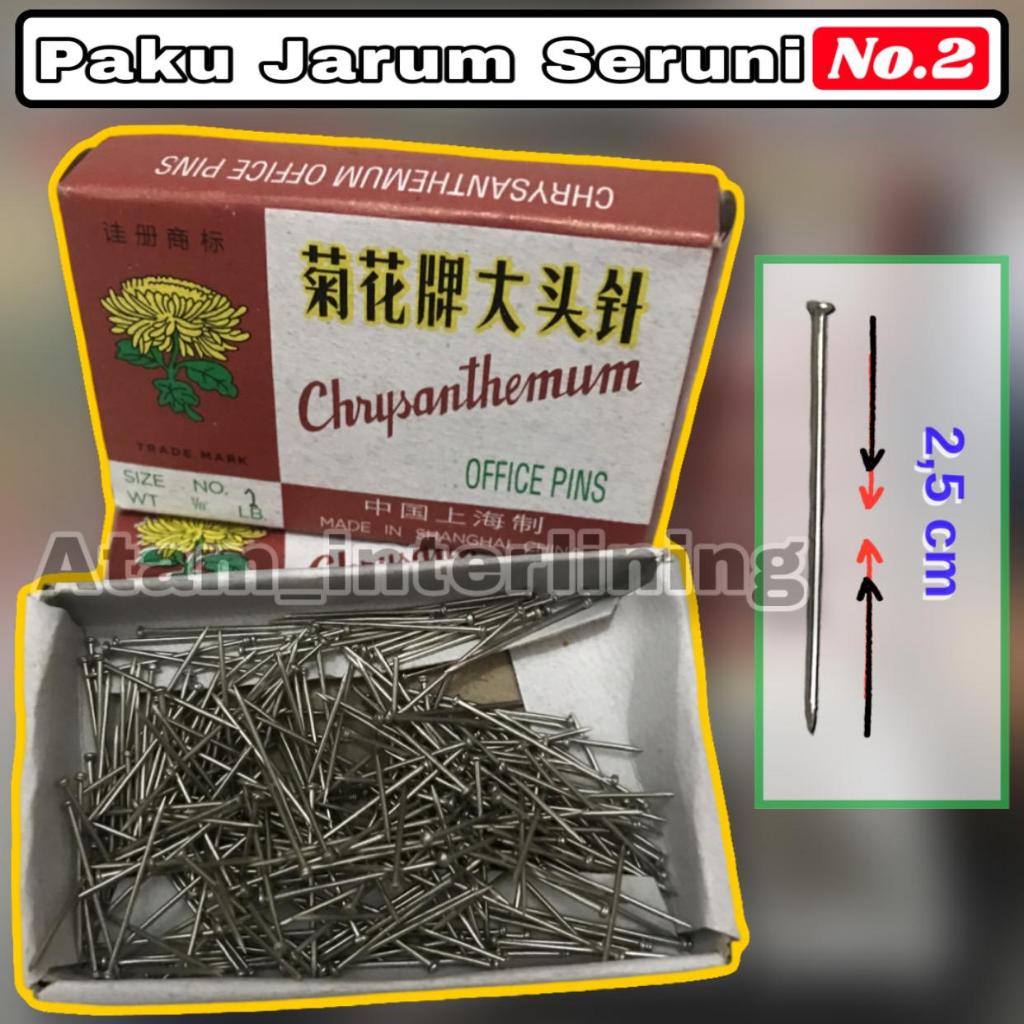 Jarum Seruni No 2 Panjang 2,5cm   | jarum paku | jarum paku panjang | jarum paku seruni | jarum pent