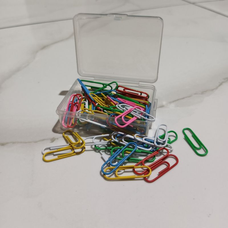 

Paper Clip Klip Kertas / Paper Clip Kecil / Penjepit Kertas / Klip Kertas Warna Warni 28mm