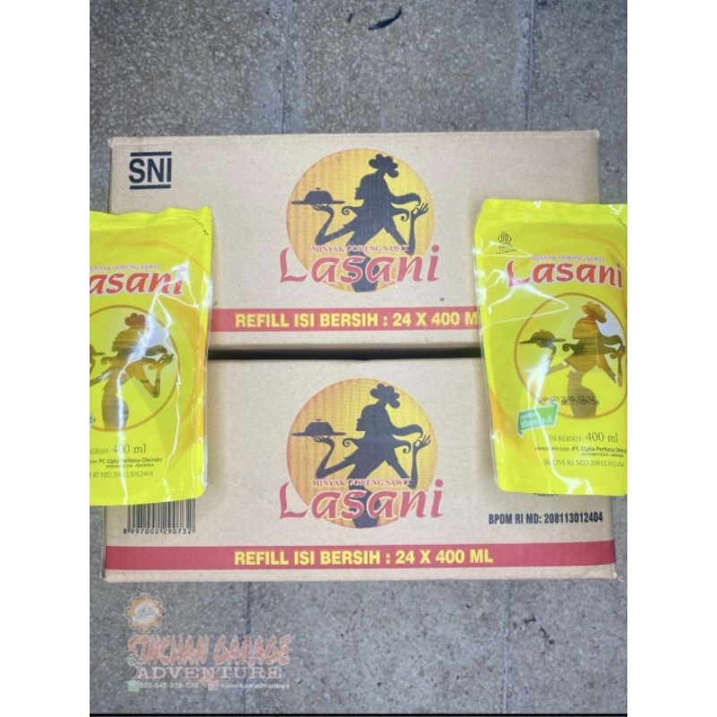 

minyak goreng 400ml kemasan reffil lasani 12pcs