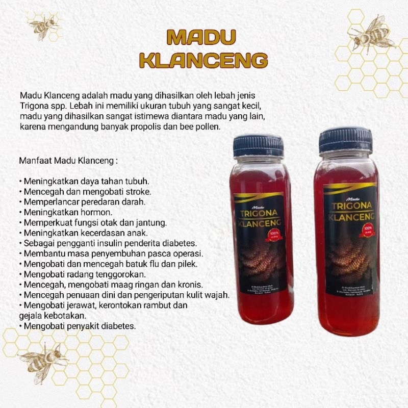 

Madu klanceng murni 100 % Asli madu kanceng trigona 250 ml/300gr