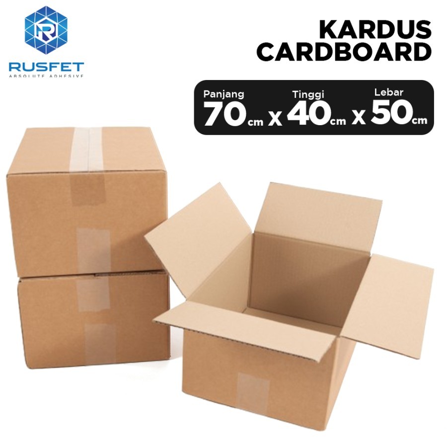 

RB KARDUS PACKING KARTON BOX 70x50x40cm Dus Kotak Packaging Polos tebal