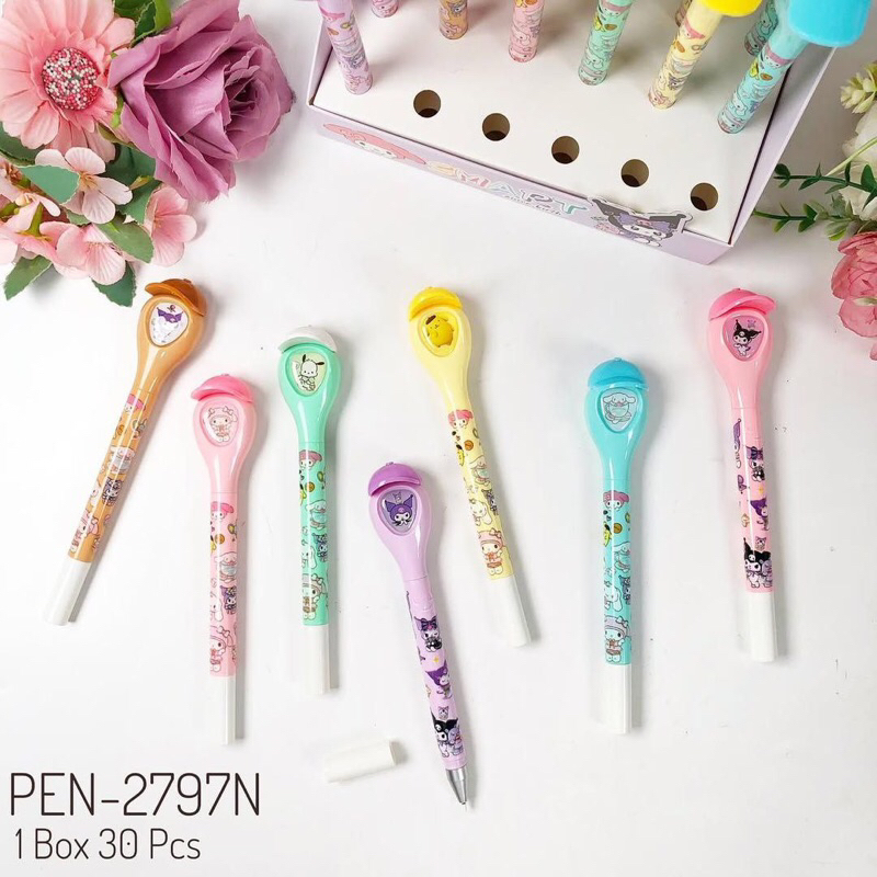 Pen Tutup Lampu / Pulpen Sandrio Labubu / Aksesoris Anak / Alat Tulis Anak / Alat Tulis Karakter