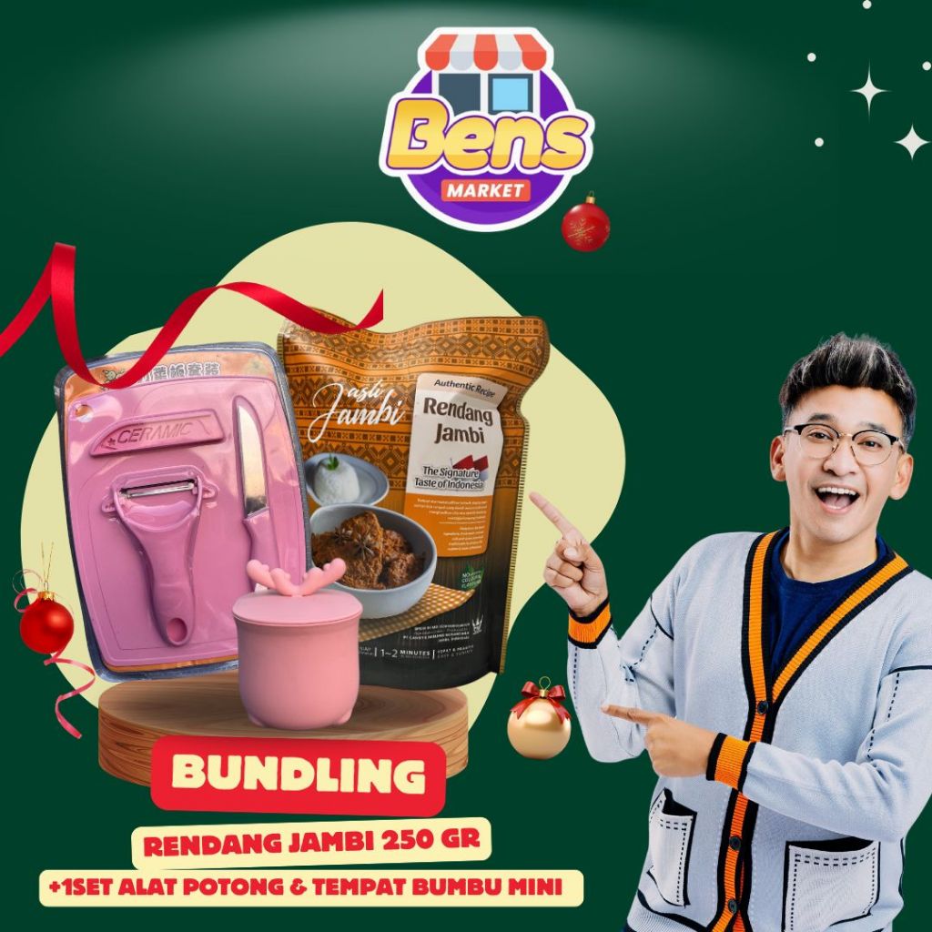 

RENDANG JAMBI 250GR + 1 SET ALAT POTONG + TEMPAT BUMBU MINI