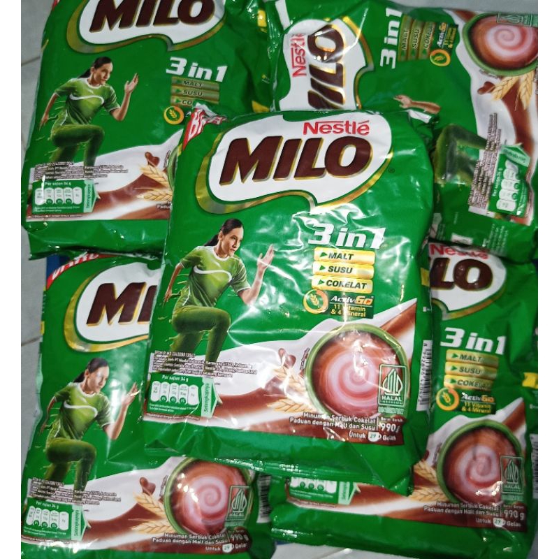 

MILO 3in1 ACTIV-GO Susu coklat pouch 990 gr