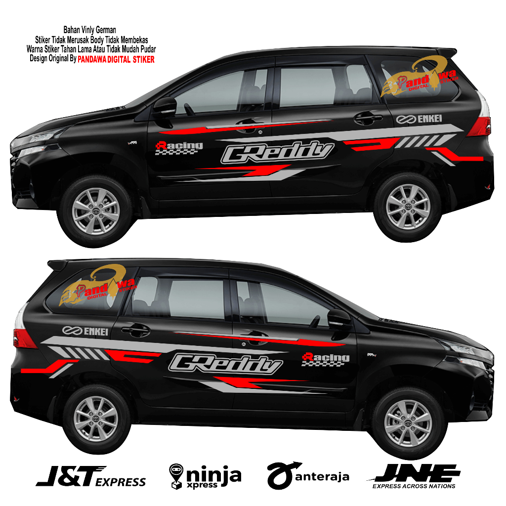 Sticker Mobil Avanza List Cutting Sticker Mobil Custom Terbaru Sticker Mobil Avanza Sigra veloz dll