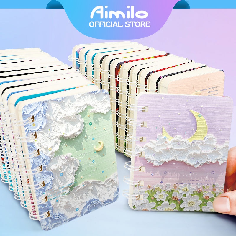 

[READY] Aimilo 50 Lember Notebook A7 Scrapbook Mini Buku Kecil Catatan Notes Kecil