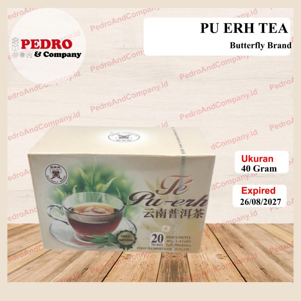 

Butterfly Brand Pu Erh Tea 20 tea bag 40 gram teh pu er import