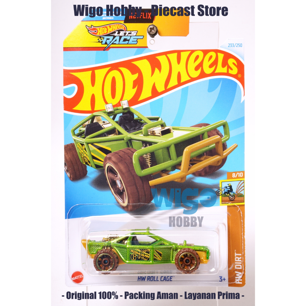Hot Wheels Roll Cage hijau Netflix Lets Race Q 2024 Diecast