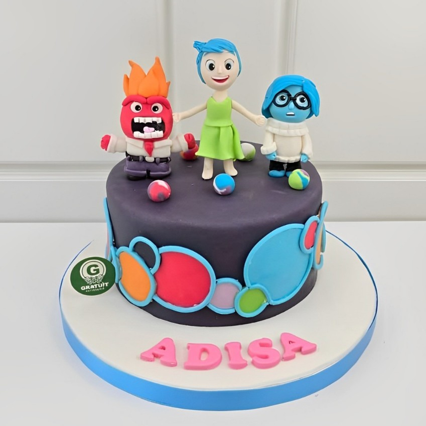 

INSIDE OUT CAKE 3 CHARA UK 20CM / CAKE ULANG TAHUN
