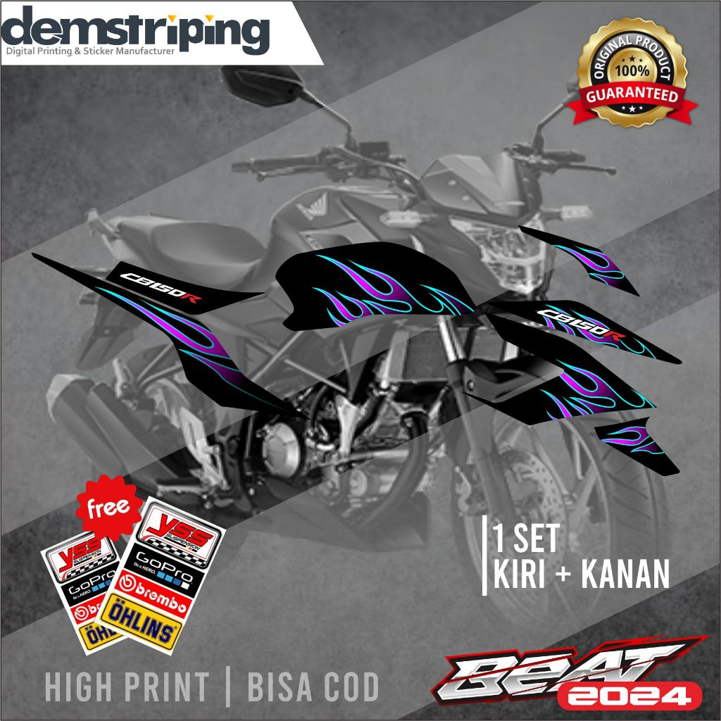 Striping CB150R - Stiker Decal CB 150 R Streetfire Api Terlaris Free Stiker Racing
