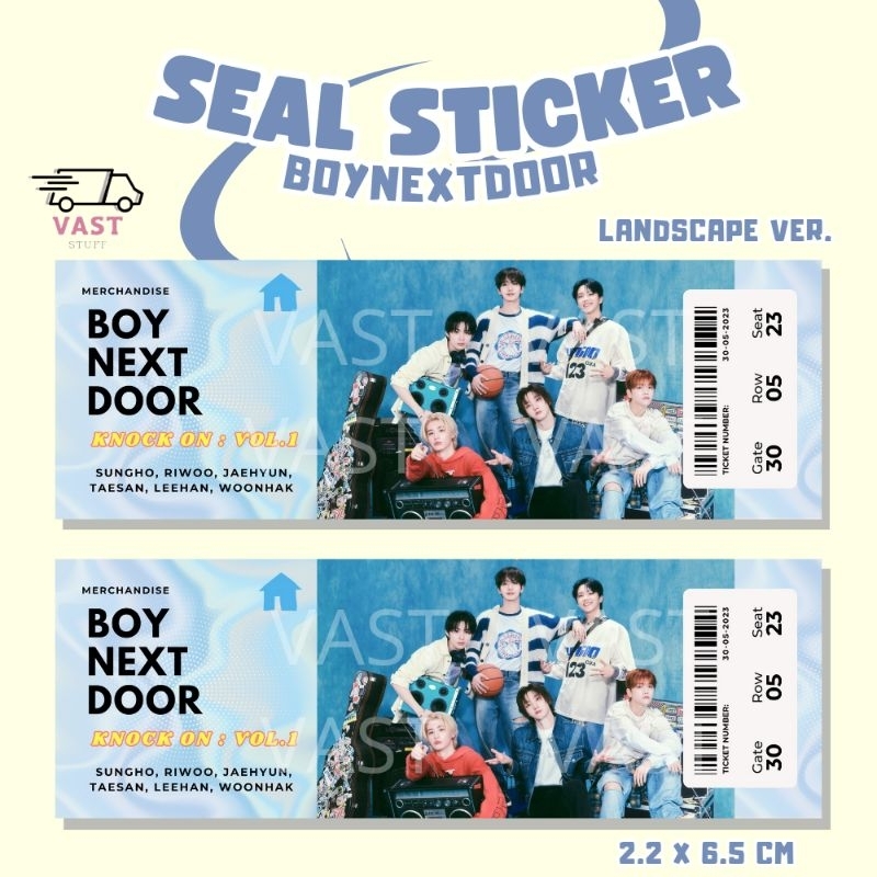 BND boynextdoor seal sticker packing merch concert aesthetic cute knock-on vol.1