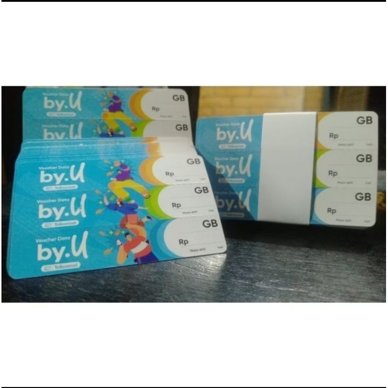Voucher KOSONG 60 SN Kartu By.u Nasional Bahan inject kuota Kartu by.u 0