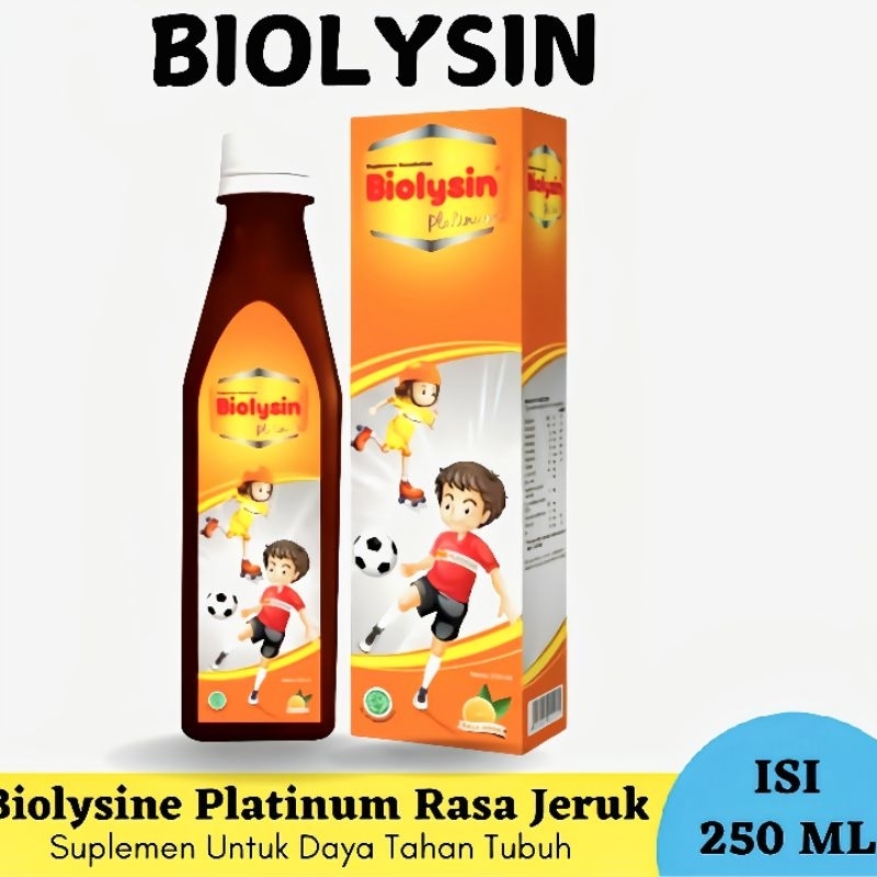 BIOLYSIN Platinum Sirup 250 ml - Multivitamin - Vitamin Otak Anak / Biolisin