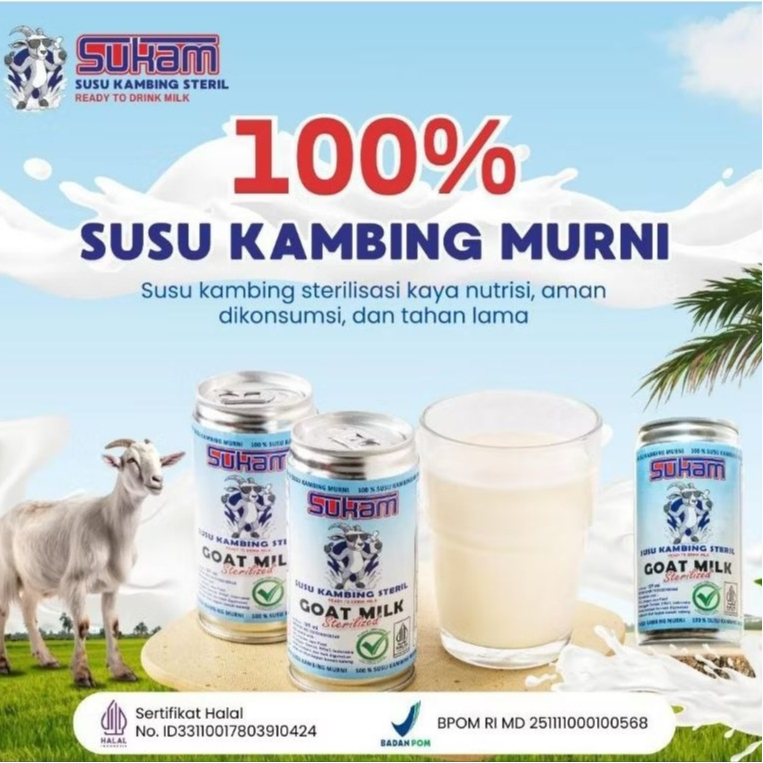 

Sukam-susu Kambing Steril 100 Susu Murni 1 Kaleng 189ml