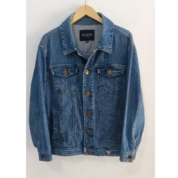 Jaket jeans Guess ori size M mulus cakep 65a