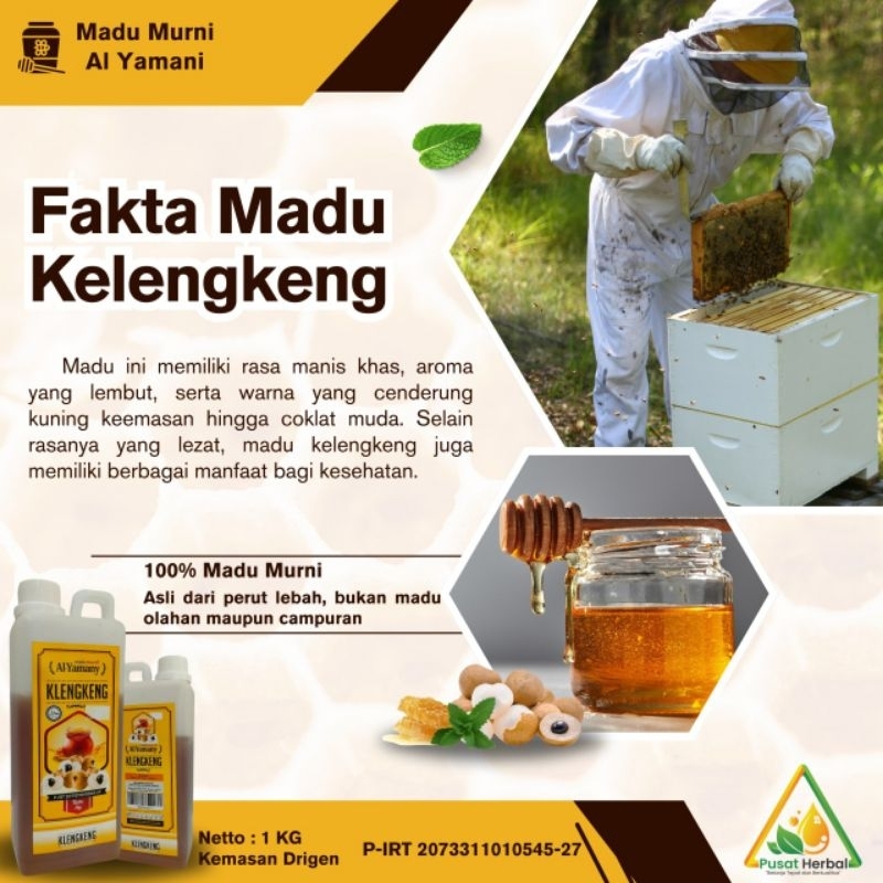 

Madu Kelengkeng Asli 1kg - Madu Murni - Tanpa Campuran- 100% Asli - pusatherbal_02