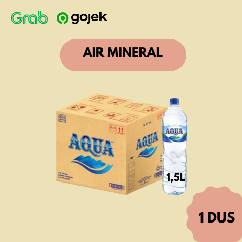 

Air Mineral AQUA 1,5 L / AQUA Besar 1500 ML - 12 PCS (1 DUS)