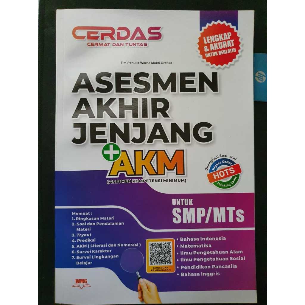 CERDAS : Buku Soal Asesmen Akhir Jenjang + AKM untuk SMP/MTs Kelas 9 - Kurikulum Merdeka