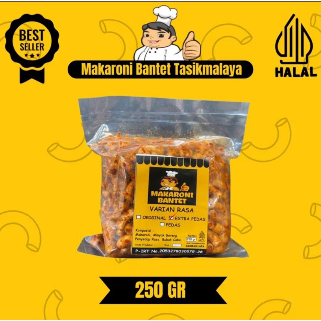 

Makaroni Bantet 250g Cap Koki Khas Tasikmalaya