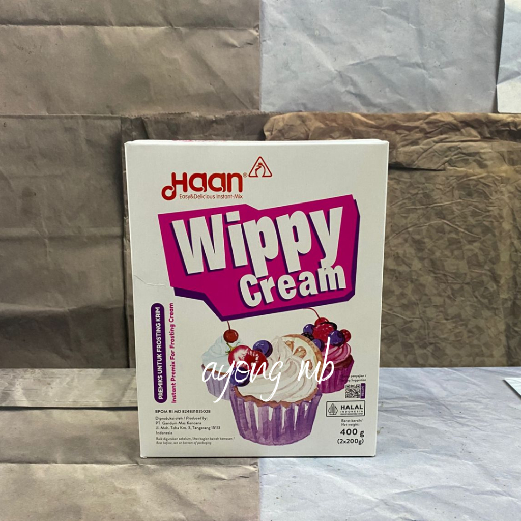 

HAAN WIPPY CREAM 400GR / ISTANT-MIX WIPPY CREAM KOTAK