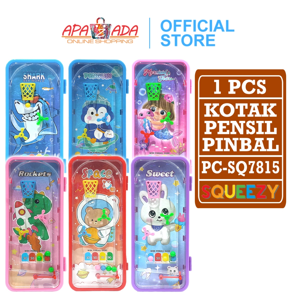 

Apazada - Kotak Pensil Pinbal + Penggaris Cetakan / Tempat Pensil Karakter / Pencil Case PC-SQ7815