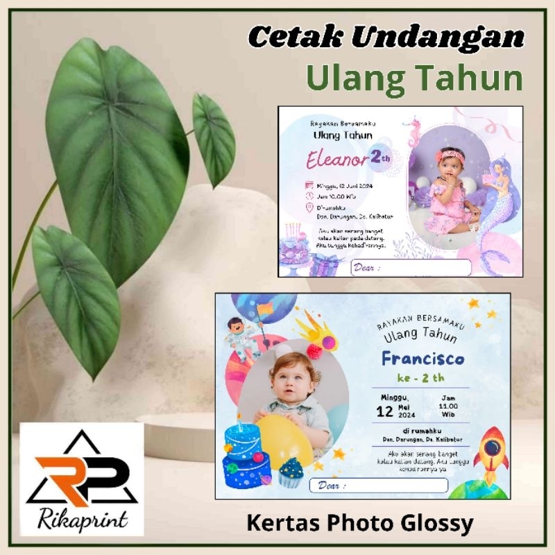 Undangan murah undangan ulang tahun undangan tedak siten