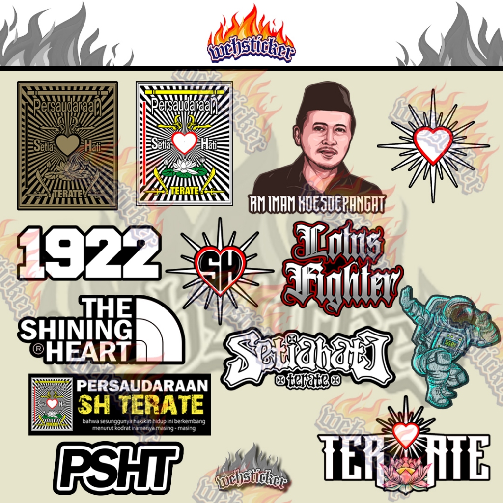 

STIKER PSHT PACK ISI 13 pcs - STICKER ANTI AIR | STIKER PENCAK SILAT, HELM, LAPTOP, TUMBLER
