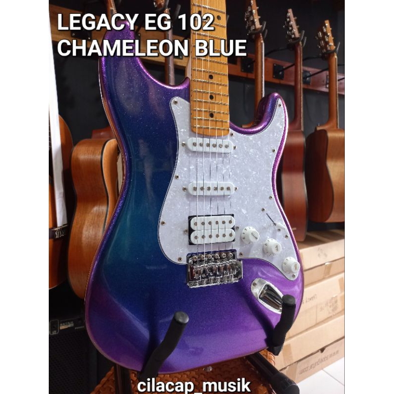 GITAR LEGACY EG 102 CHAMELEON BLUE LEGACY EG102 STRATOCASTER HSS