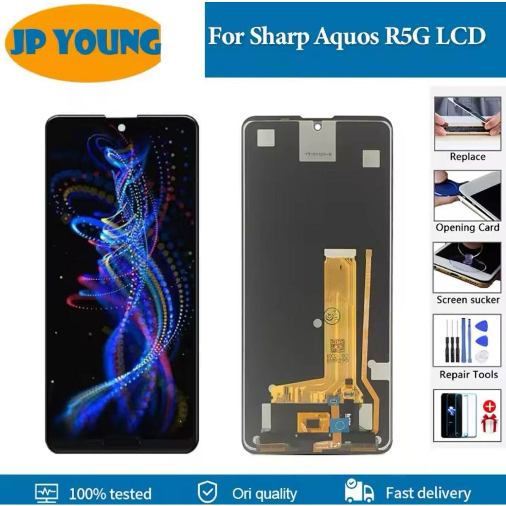 6.4" Original LCD For Sharp Aquos R5G LCD Display SH-51A SHG01 SH-R50 Touch Panel Digitizer Assembly
