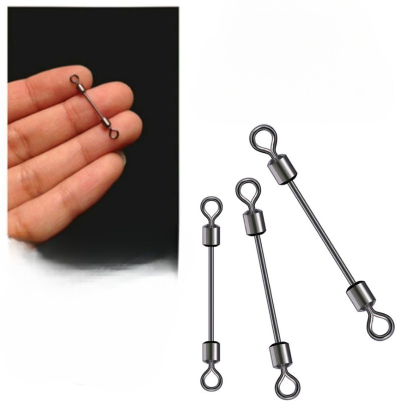 Long Double Swivel Finstrike Firelock Black Cooper Kili-kili Pancing Panjang Anti Gigi Tajam Lead Sh