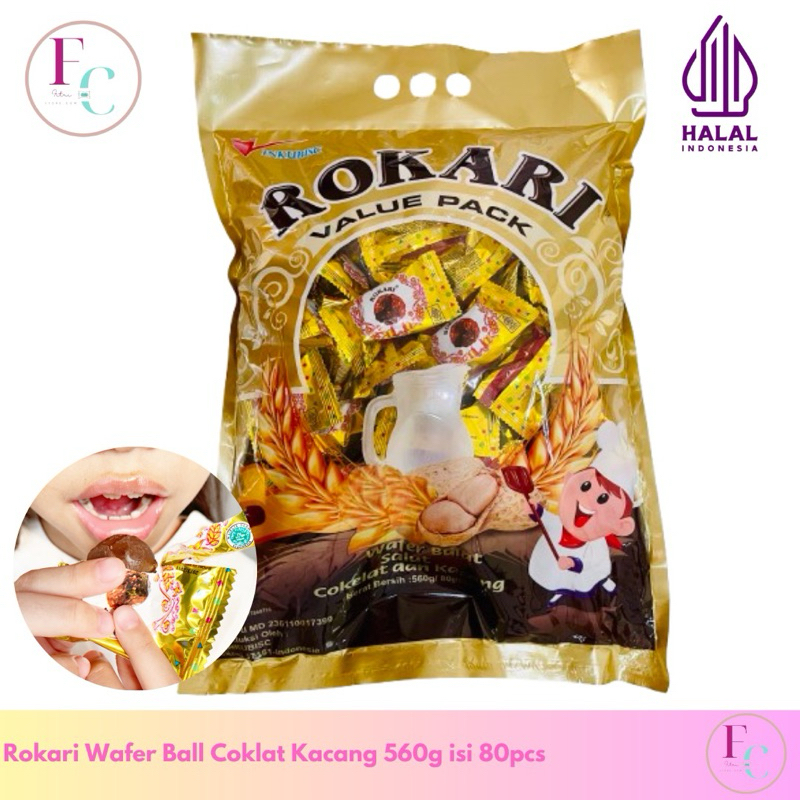 

Rokari Wafer Ball Coklat Kacang Bag Jumbo isi 80pcs