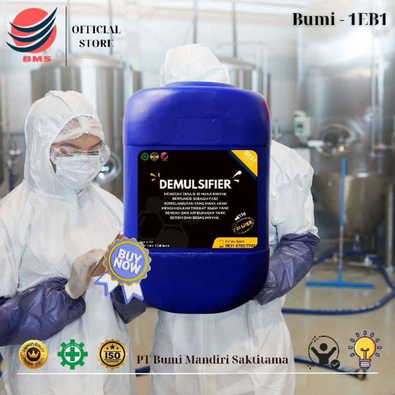 DEMULSIFIER 25 L & 5 L | EFEKTIF MEMISAHKAN EMULSI MINYAK DENGAN AIR | BUMI MANDIRI SAKTITAMA STORE