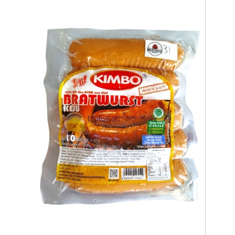 

KIMBO Sosis Bratwurst Ori/Keju mini (isi 10) 500gr