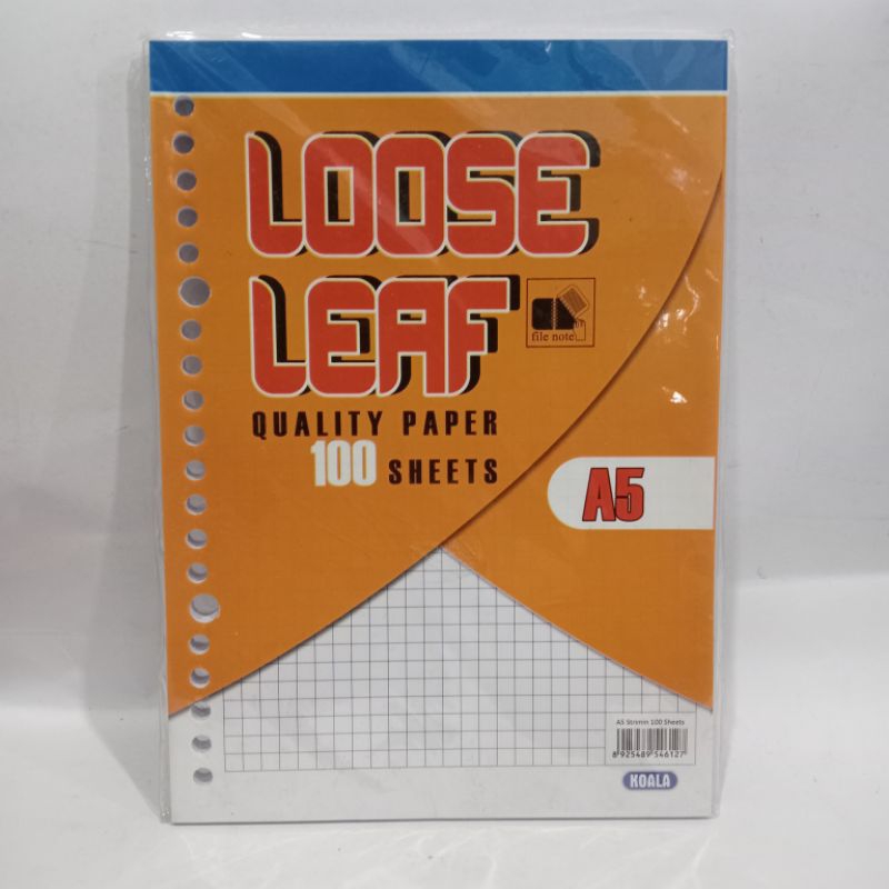 

Kertas Binder Petak Matematika Loose Leaf A5