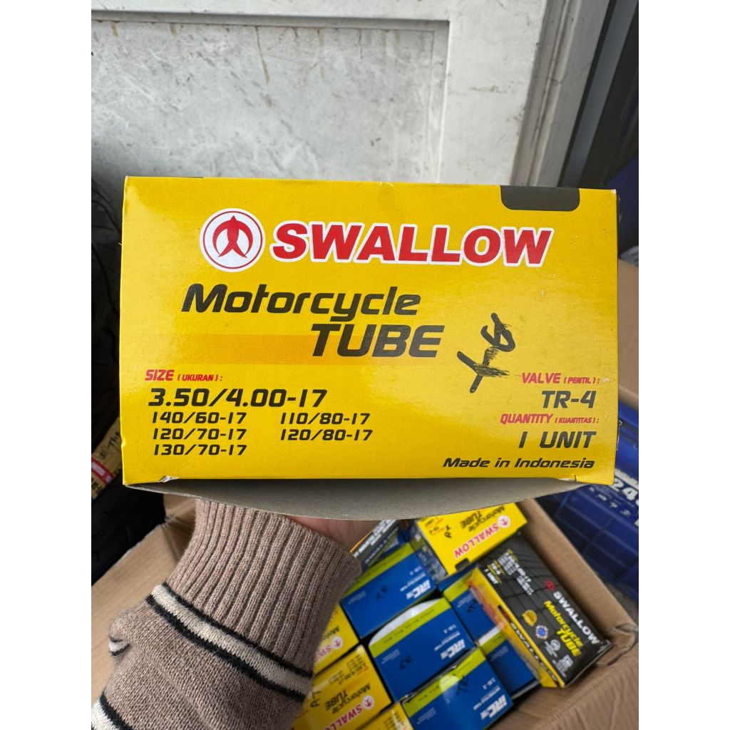 (Swallow) Ban Dalam 350/400/17 BAN DALAM SWALLOW 350/400-17 Ban Dalam Motor GTR 150, CBR, MT09, MX K